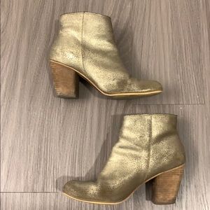 Gold booties